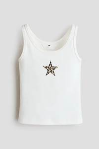 Motif-Detail Tank Top