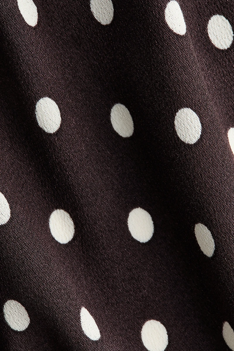 MAMA Puff-sleeved wrap dress