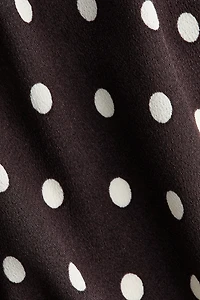 MAMA Puff-sleeved wrap dress