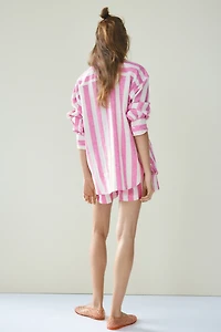 Oversized Linen-Blend Shirt