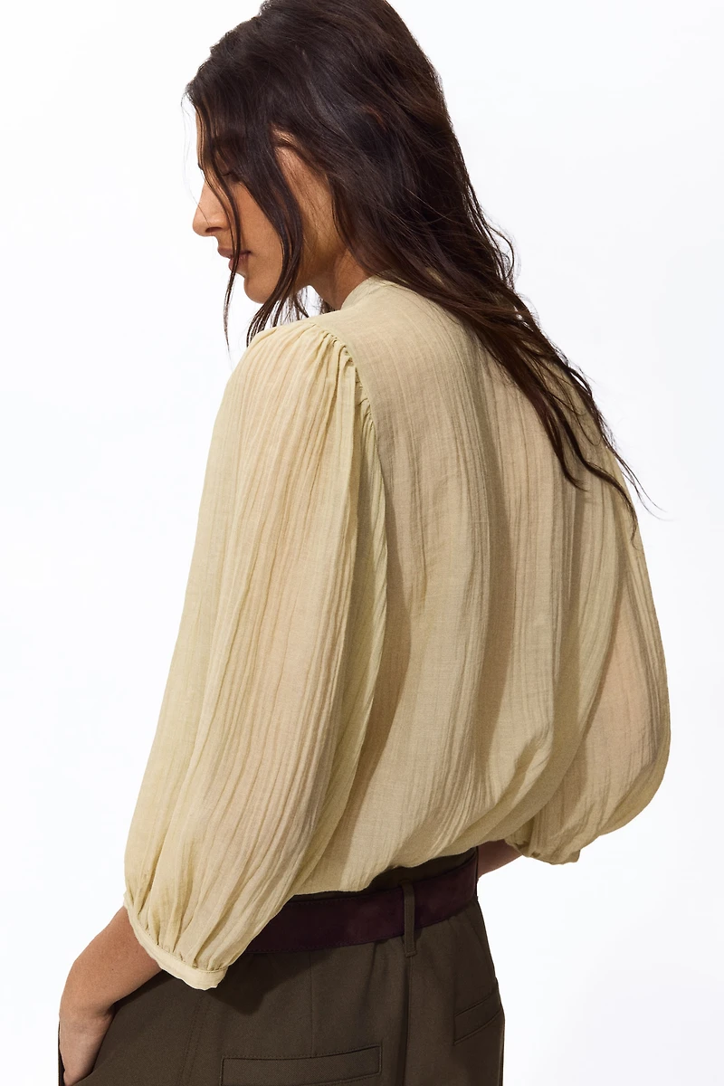 Balloon-Sleeved Blouse