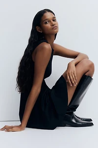 Robe en jersey romanite avec jupe évasée