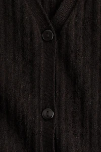 Gilet en tricot côtelé de lin mélangé