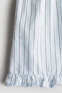 Ruffle-Trimmed Cotton Shorts