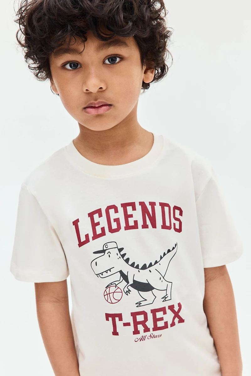 T-shirt en coton imprimé
