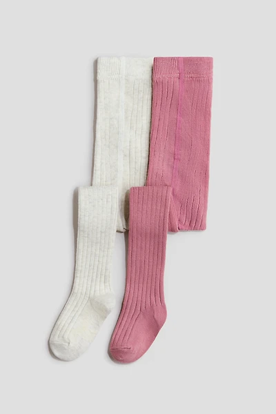 2-Pack Ribbed Tights