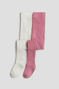 2-Pack Ribbed Tights