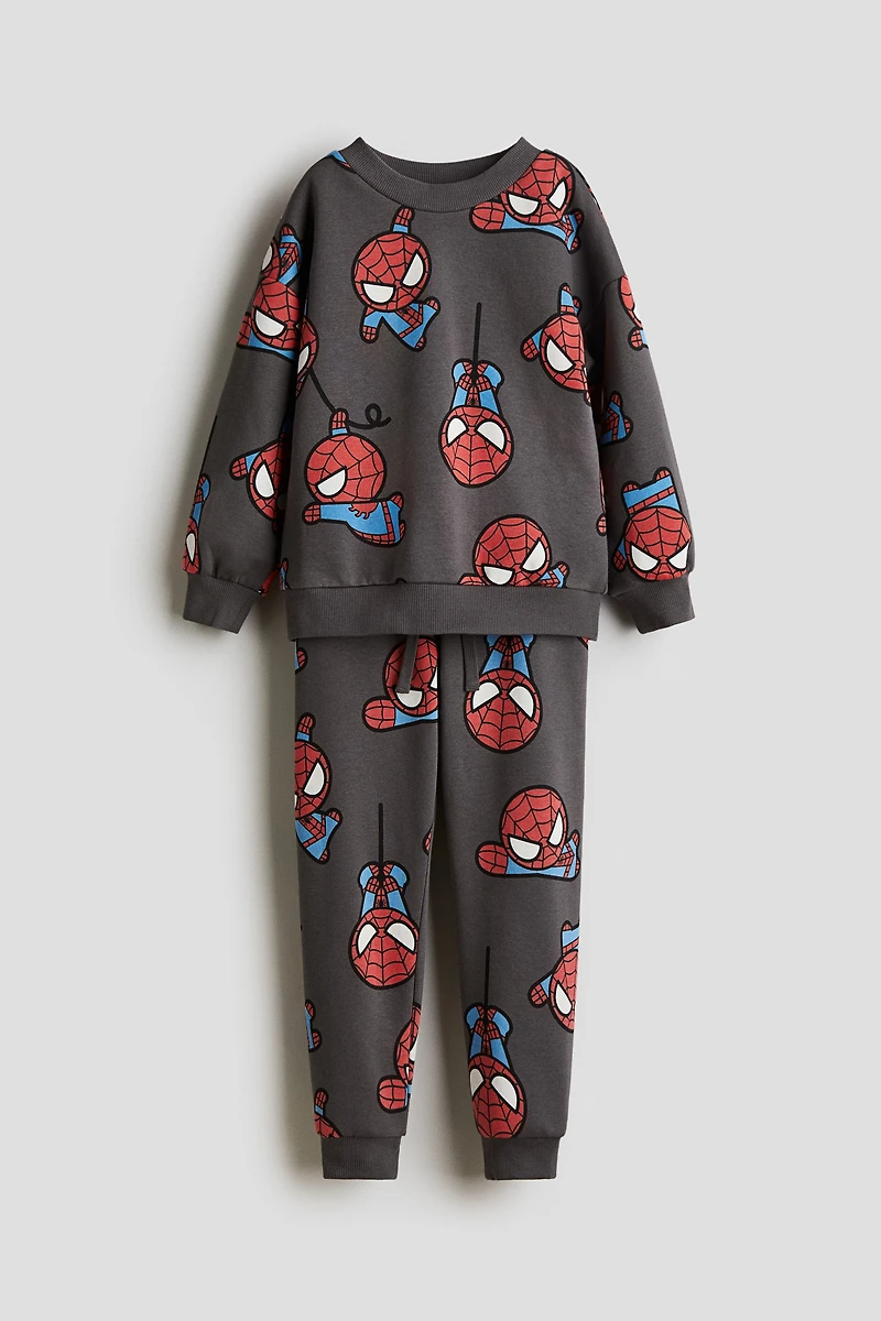 Ensemble 2 pièces en molleton imprimé