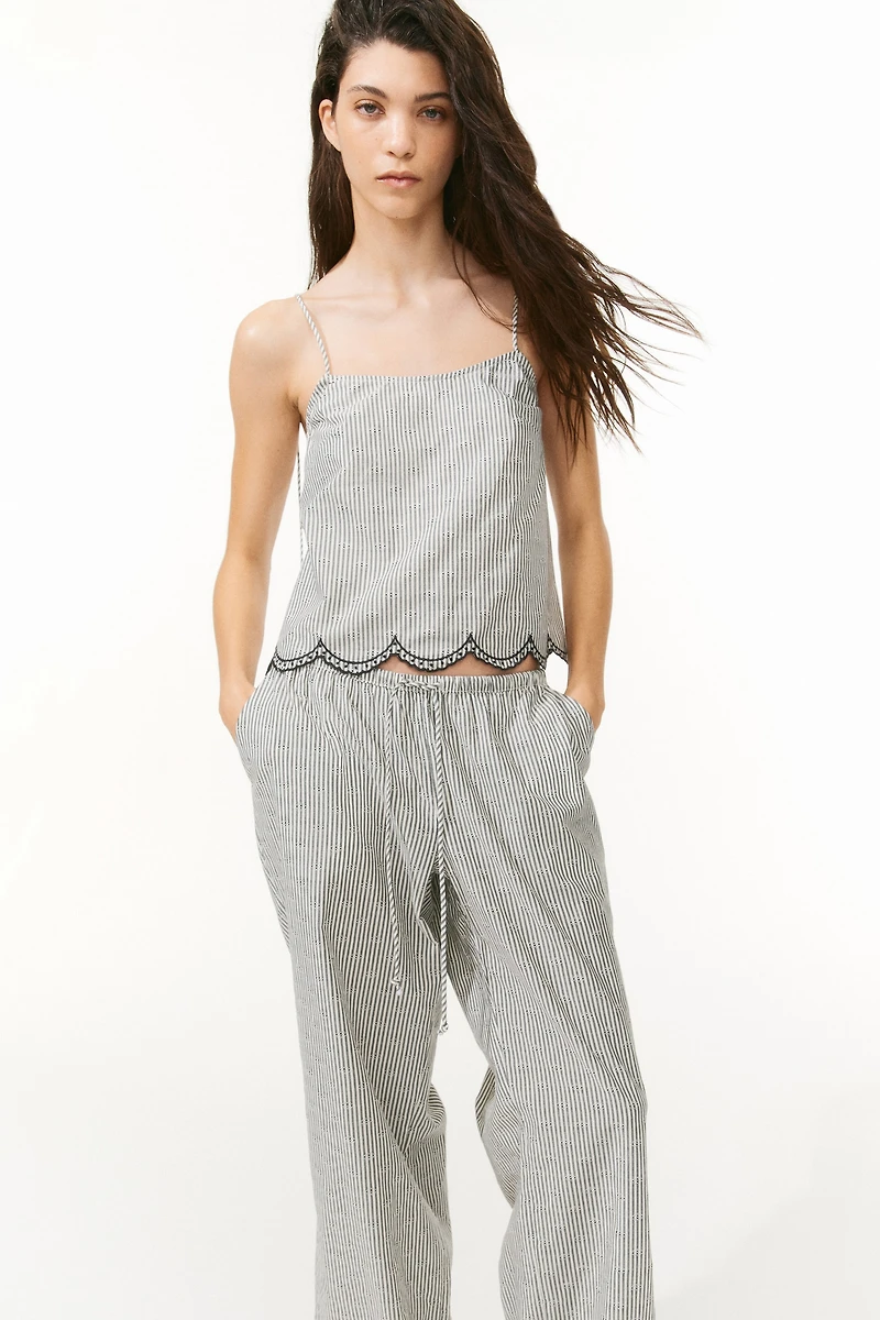 Straight-Leg Drawstring Pants
