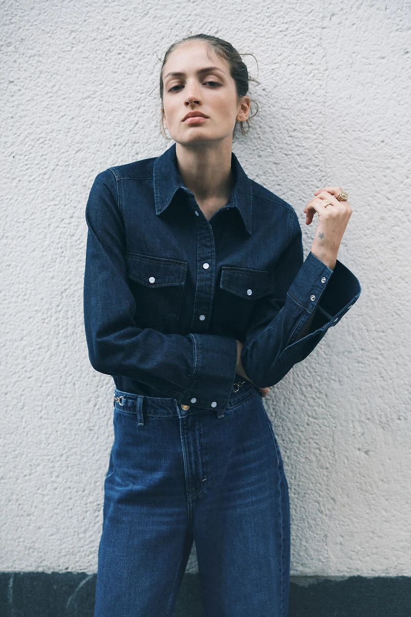 Jean droit taille haute