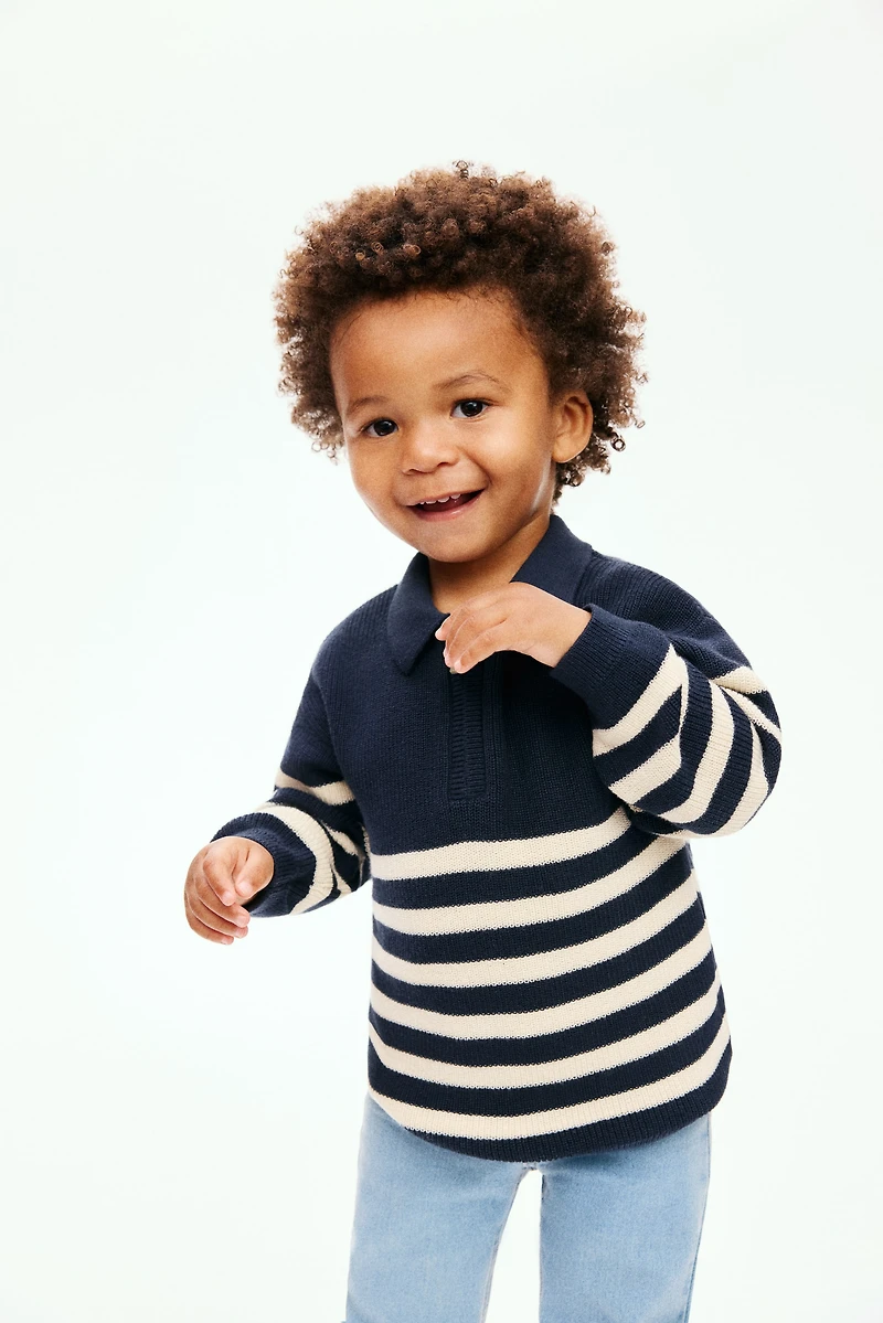 Chandail style polo en coton