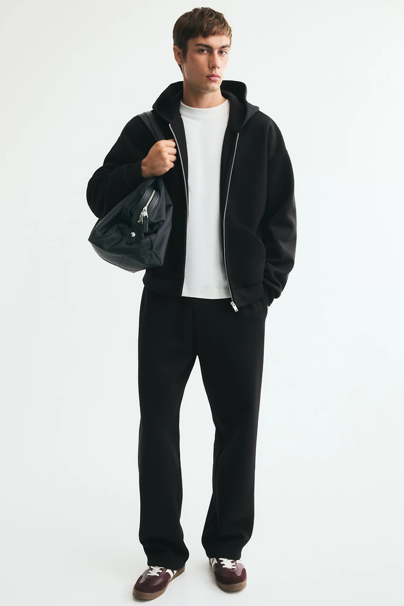 Oversized Interlock Hooded Jacket
