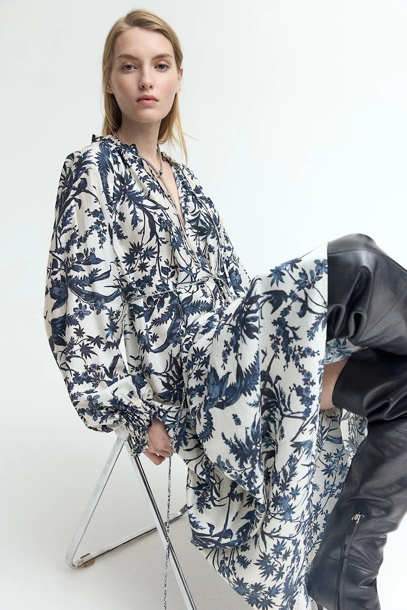 Ruffle-Collar Dress