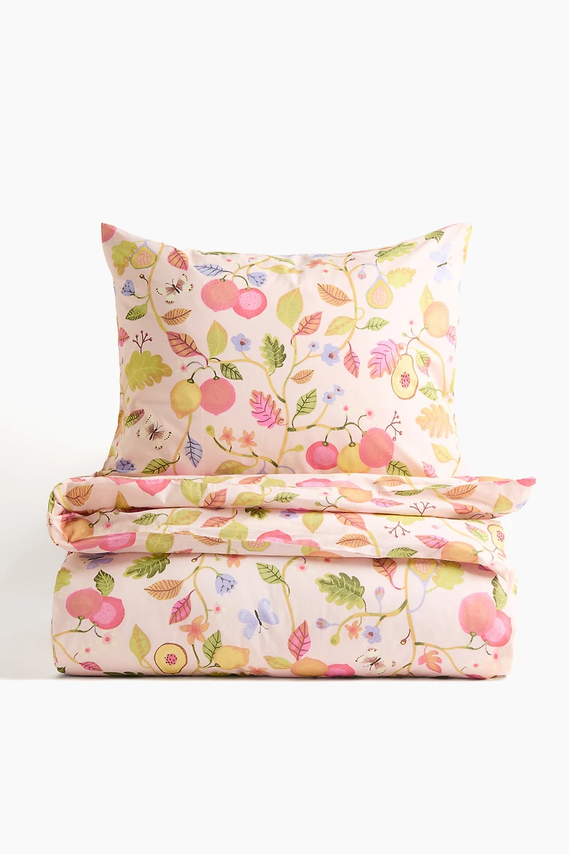 Printed Cotton Duvet Cover Set