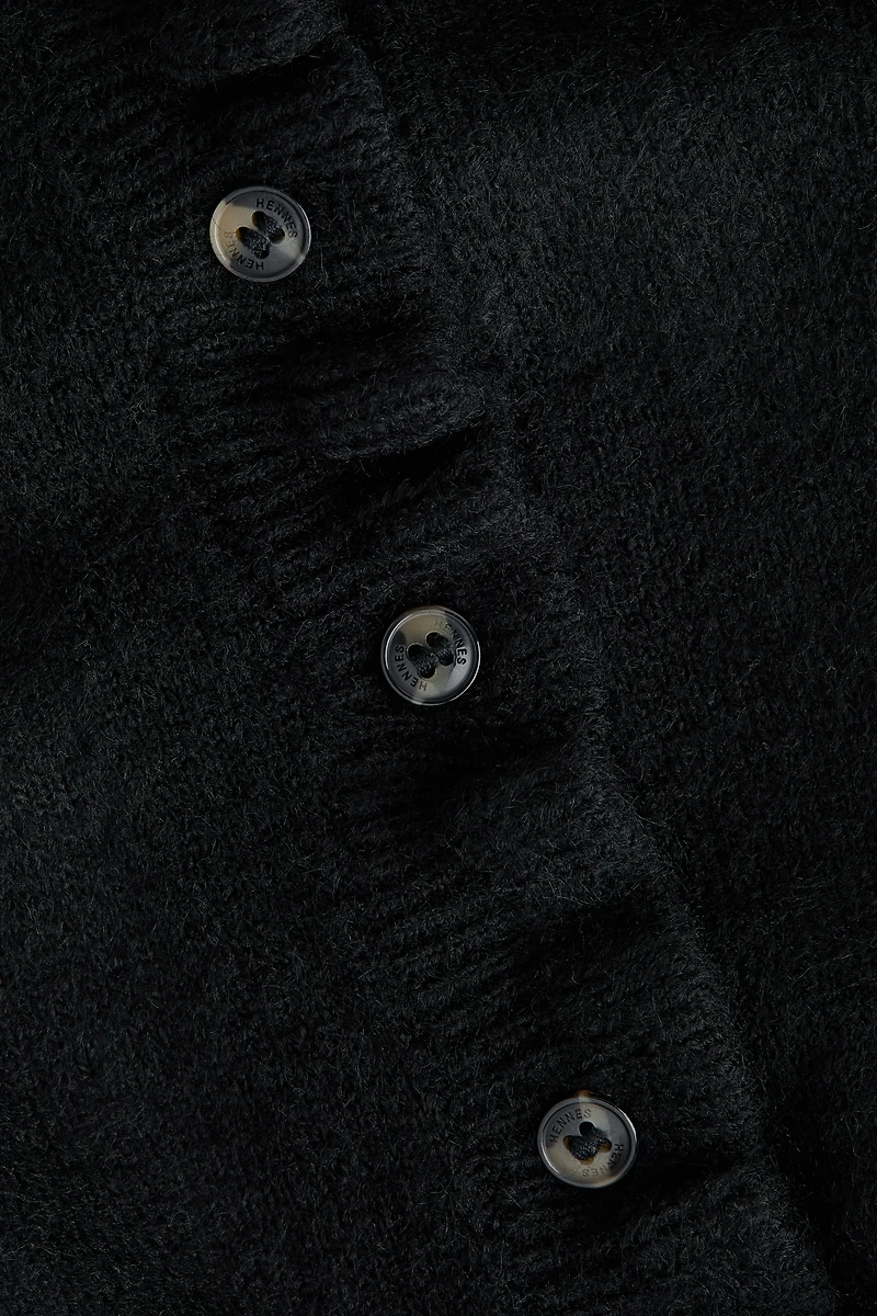 Ruffle-Trimmed Cardigan