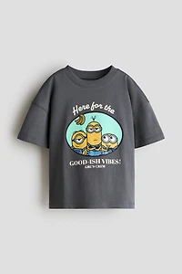 Oversized T-Shirt with Printed Motif