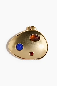 Asymmetric Metal Clutch Bag