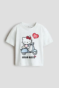 T-shirt en coton avec motif imprimé