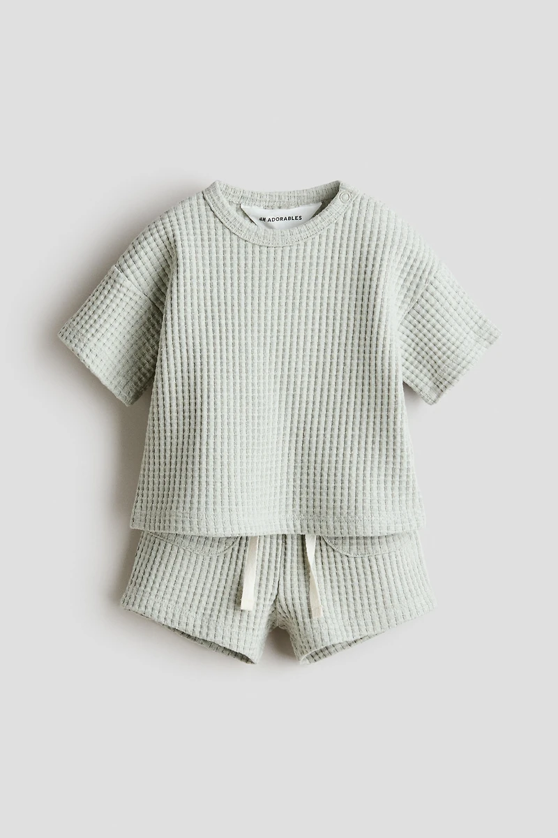 2-Piece Waffled Cotton Set