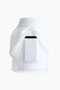 Short de sport superposé avec poche