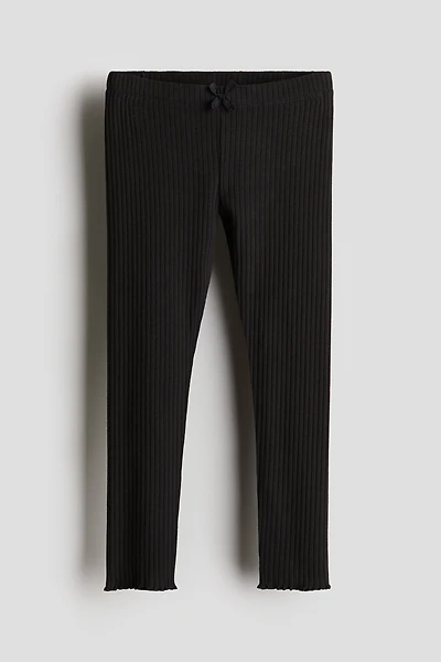 Ribbed Cotton Leggings