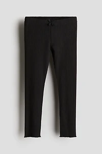 Ribbed Cotton Leggings