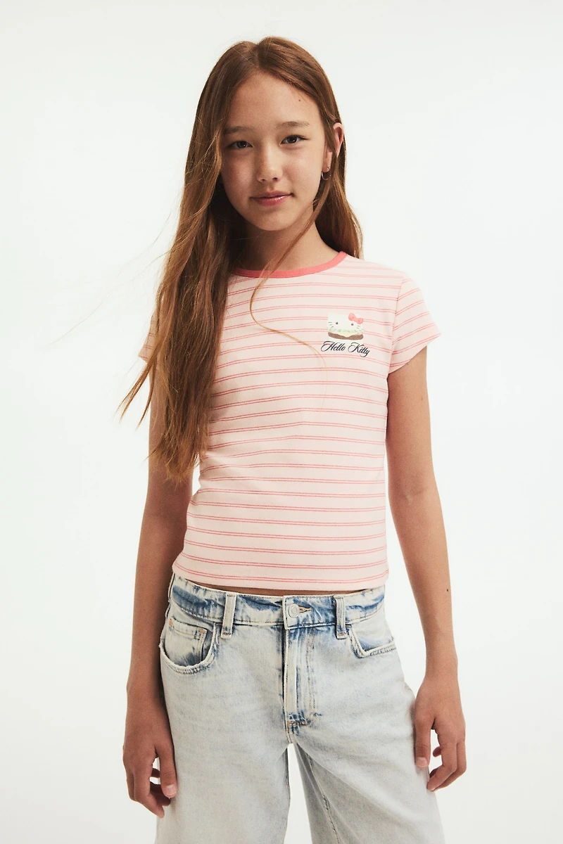 Cotton Top with Printed Motif