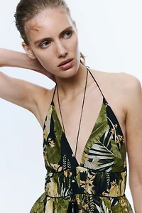 Flared Halterneck Dress