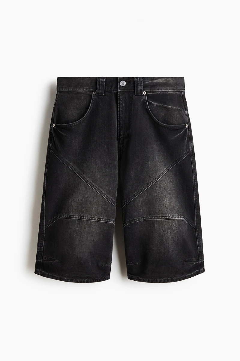 Super-Baggy Denim Shorts