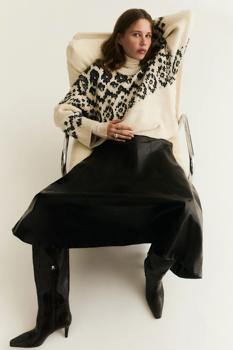 Chandail en tricot jacquard