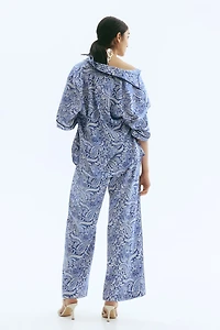 Printed Satin Shirt