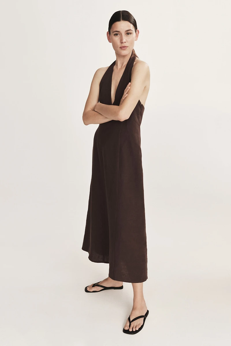 Linen Halterneck Dress