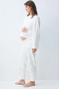 MAMA Straight Ankle Jeans