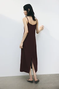 Linen-Blend Strappy Dress
