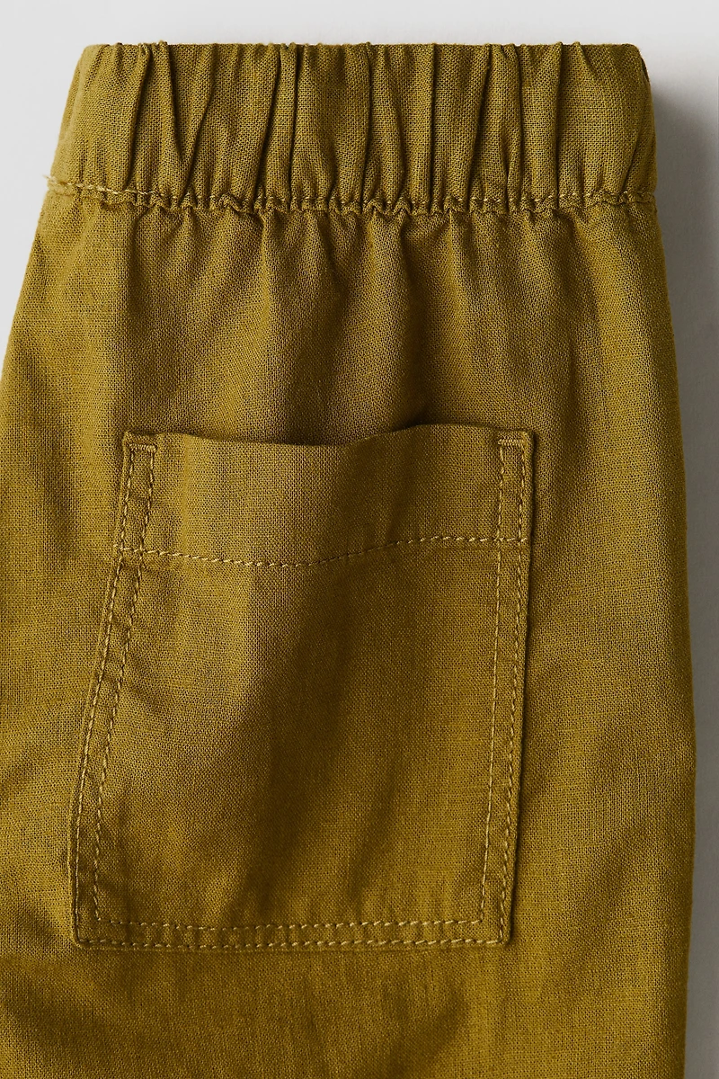 Linen-Blend Pants
