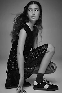 Tiered Sequined Skirt