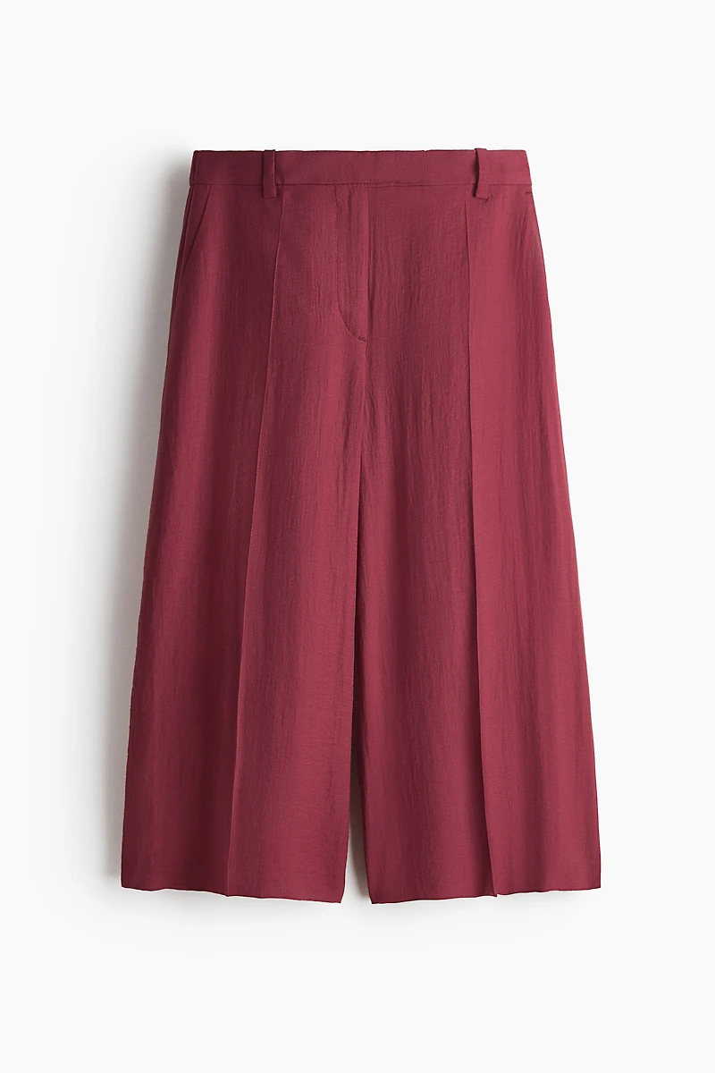 Dressy Linen-Blend Culottes