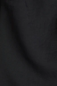 Square-Neck Twill Dress