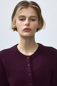 Textured-Knit Cardigan