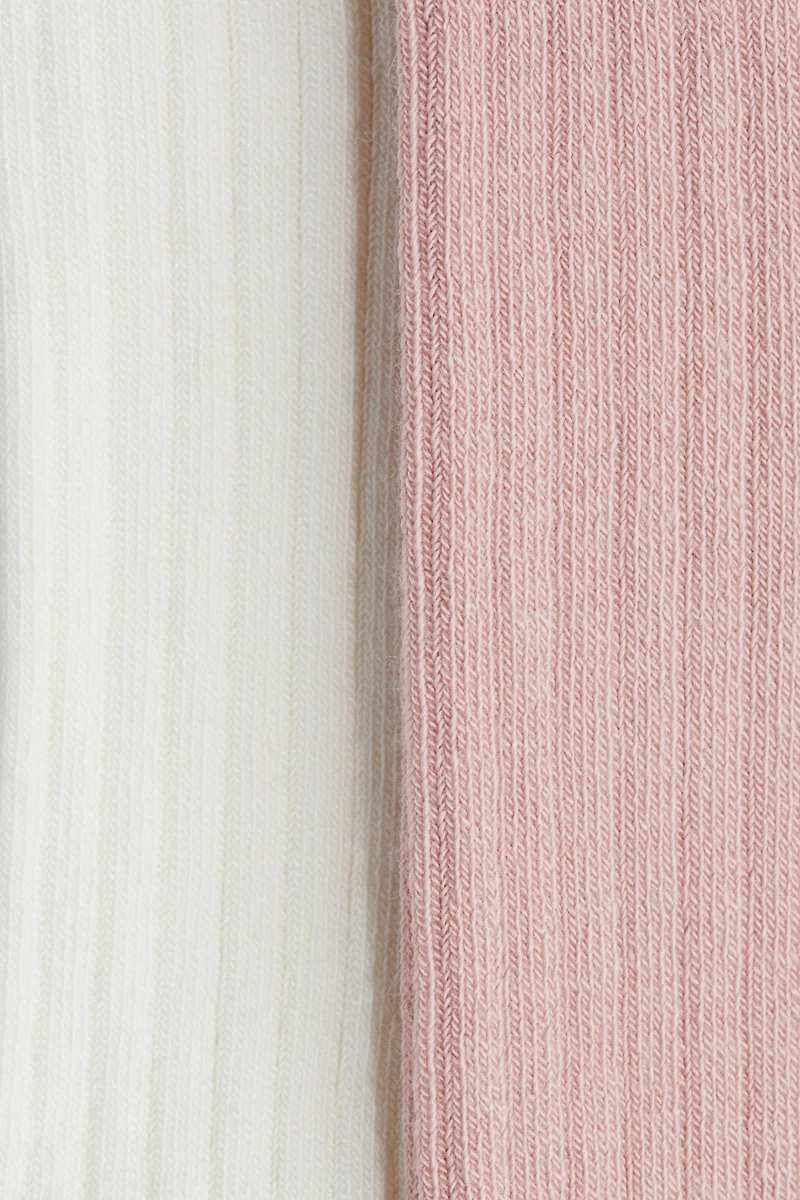 Lot de 2 collants en tricot côtelé