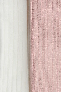 Lot de 2 collants en tricot côtelé