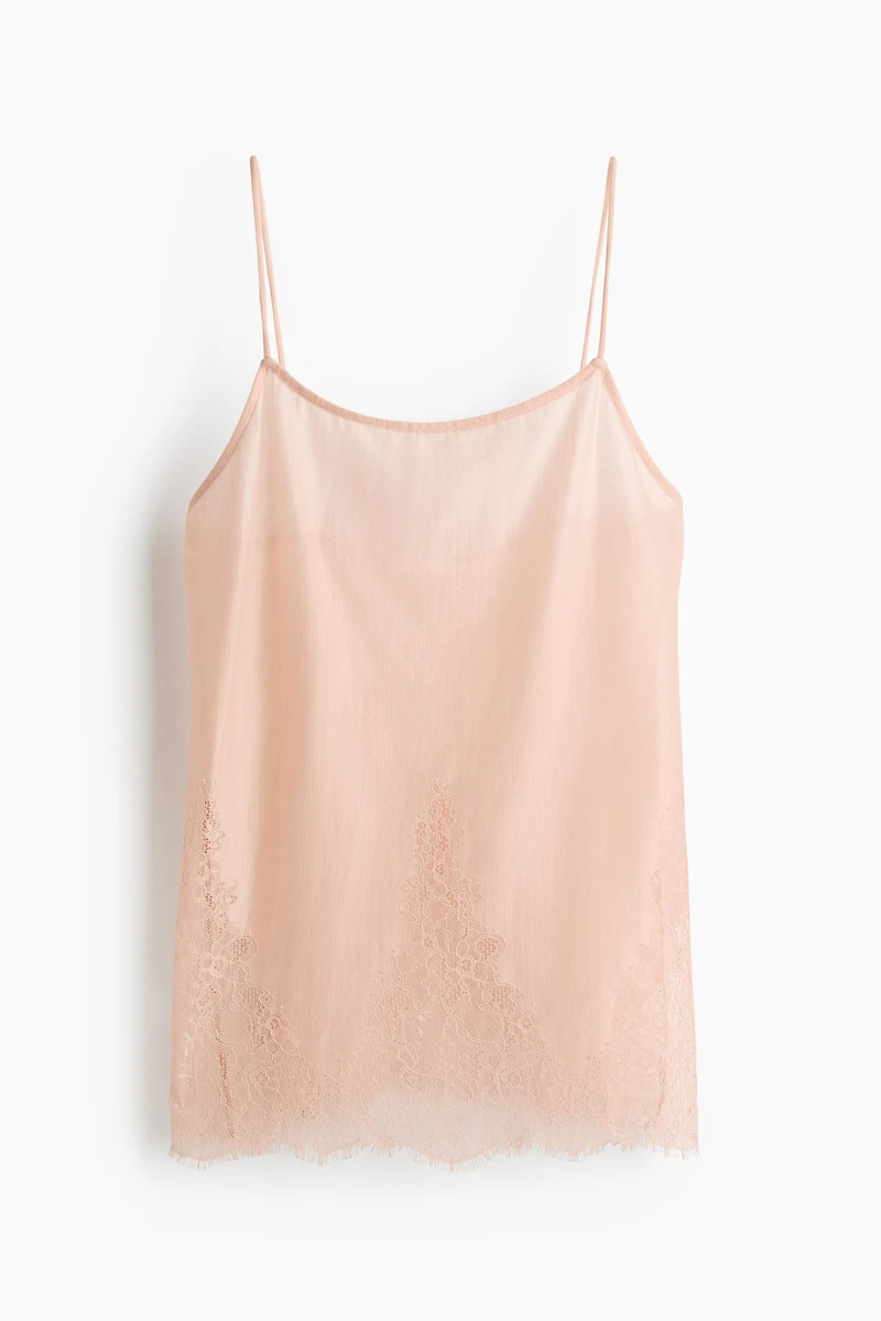 Lace-Trimmed Camisole Top
