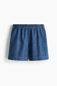 Short en denim avec taille élastique