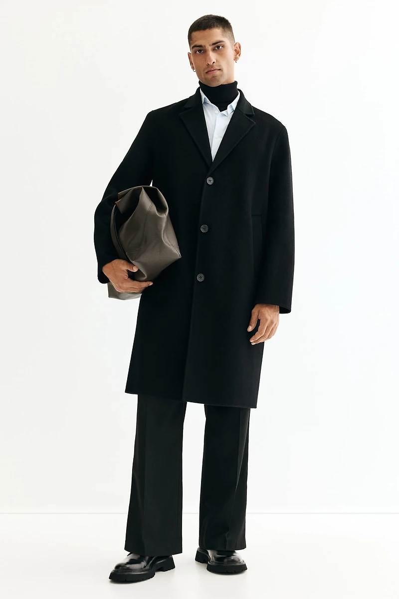 Single-Breasted Wool Coat