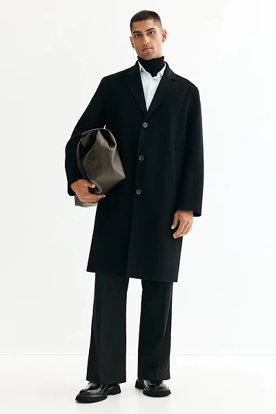 Single-Breasted Wool Coat