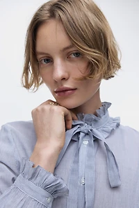 Ruffle-Trimmed Blouse