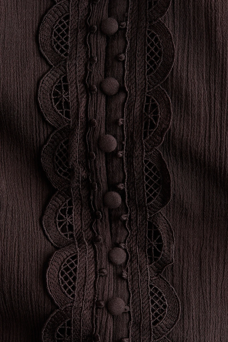 Lace-Detail Cotton Dress