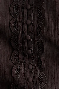 Lace-Detail Cotton Dress