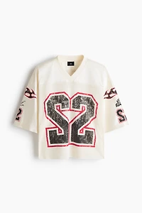 Oversized Printed Mesh T-Shirt