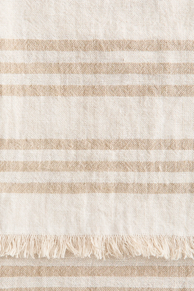 Patterned Linen Throw